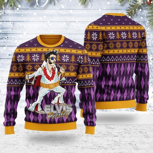 Discover Elvis Presley Fatley Meme Christmas Ugly Sweater