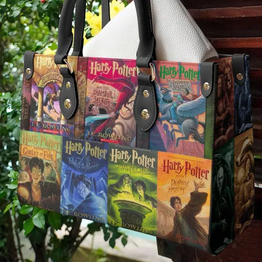Discover Harry Potter Books Women Leather Hand Bag