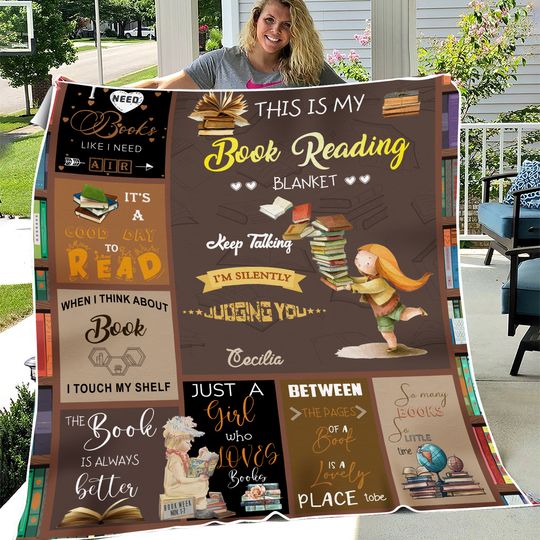 Discover This Is My Book Reading Blanket, Book Blanket, Reading Lover Gift