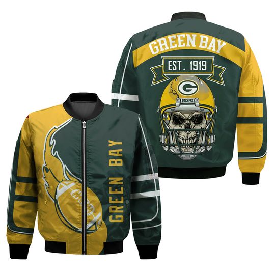 Discover Green Bay Football Vintage 90s Bomber Jacket, Green Bay Football Bomber