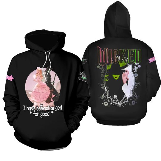 Discover Wicked Change For Good 3d Hoodie, Elphaba And Glinda Sweatshirt
