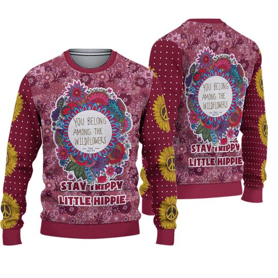 Discover Stay Trippy Little Hippie Ugly Christmas Sweater, Ugly Christmas Sweater