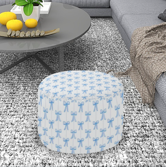 Discover Grandmillennial Bows Decorative Round Pouf