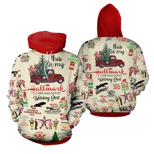 Discover This Is My Hallmark Christmas Movie Watching 3D Hoodie, Hallmark Movie Hoodie