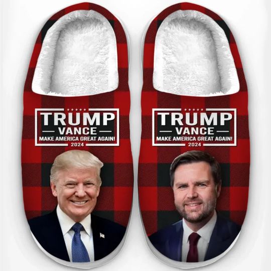 Discover Dynamic Duo Of America - US Election Fluffy Slippers