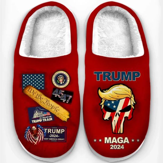 Discover We The People 45 47 - US Election Fluffy Slippers - Christmas Gift