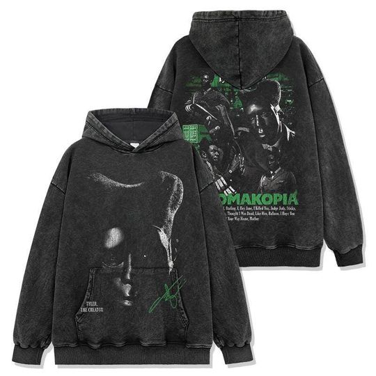 Discover Tyler The Creator Chromakopia Vintage Double Sided Mineral Wash Hoodies, Gifts for Fan