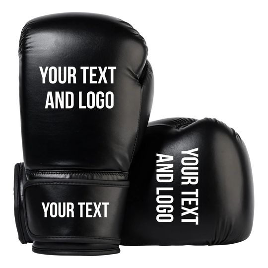 Discover Customized Boxing Gloves Personalized Logo Name PU Sanda Training Glove Kickboxing Punching Bag Gloves Accessories for Men Women