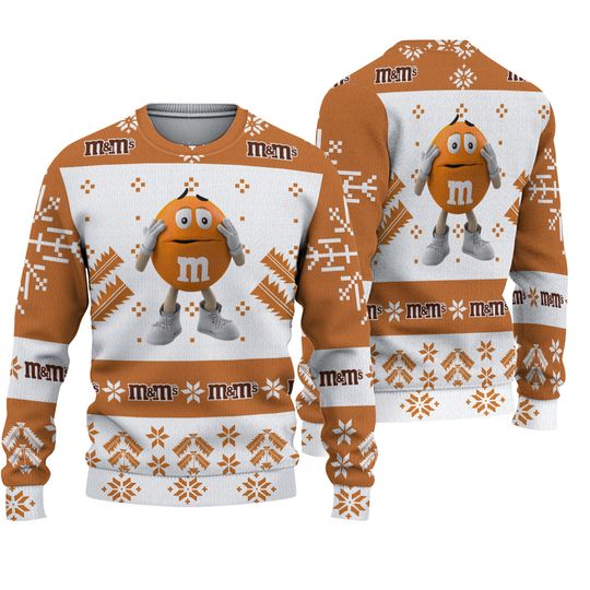 Discover M&M's Orange Ugly Sweater, MnM Orange Xmas Sweater