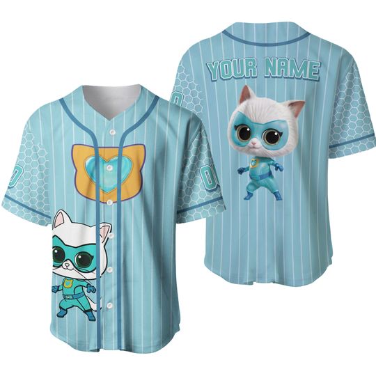 Discover Custom Bitsy Superkitties Baseball Jersey, Superkitties Jersey Team