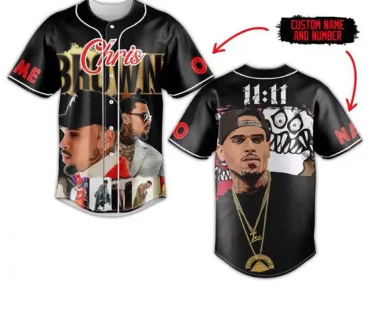 Discover 1111 Tour Best Of Chris Brown Personalized Baseball Jersey