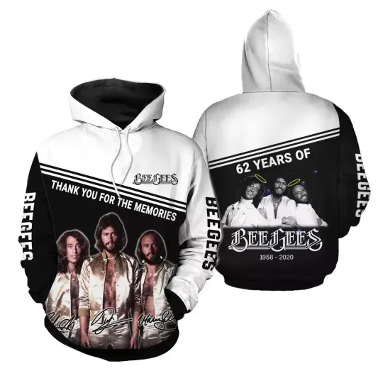 Discover Bee Gees 62 years Thank You All Over Print Hoodie 3D