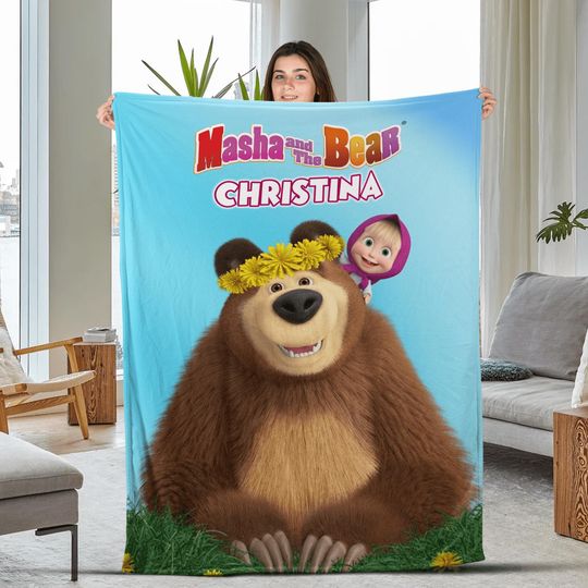 Discover Custom Marsha And Bear Velvet Blanket