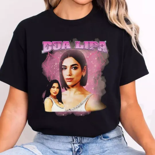 Discover Dua Lipa Vintage 90s Raptees, Dua Lipa Aesthetic Pop Music 2025 Concert Shirt