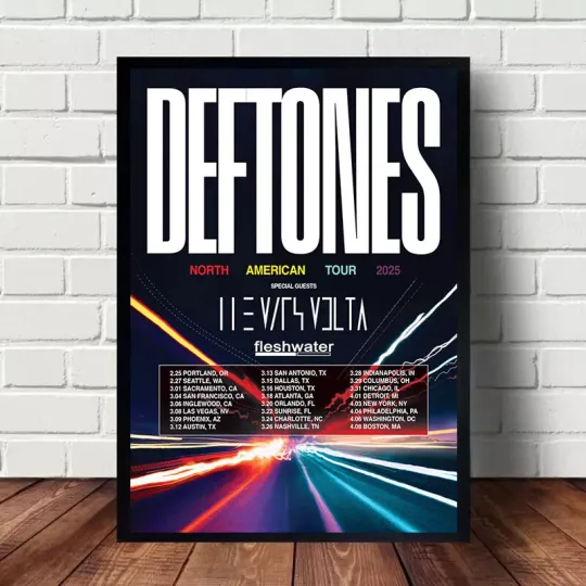 Discover Deftone North American Tour 2025 Poster