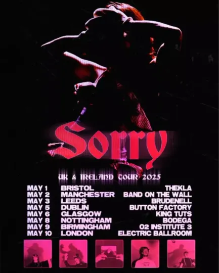 Discover Poster Sorry Band UK & Ireland Tour 2025 Poster, gift for fans