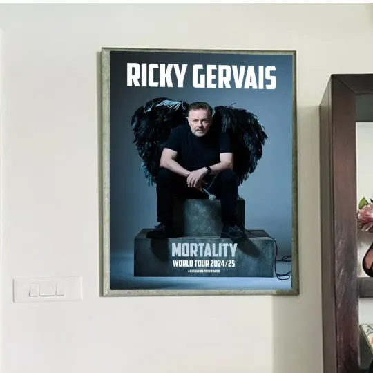Discover Ricky Gervais Mortality UK Tour 2024 2025 Tour Poster