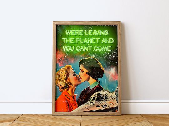 Discover Chappell Roan Lyric Neon Art Print, /Ultra Modern Graphic Girl