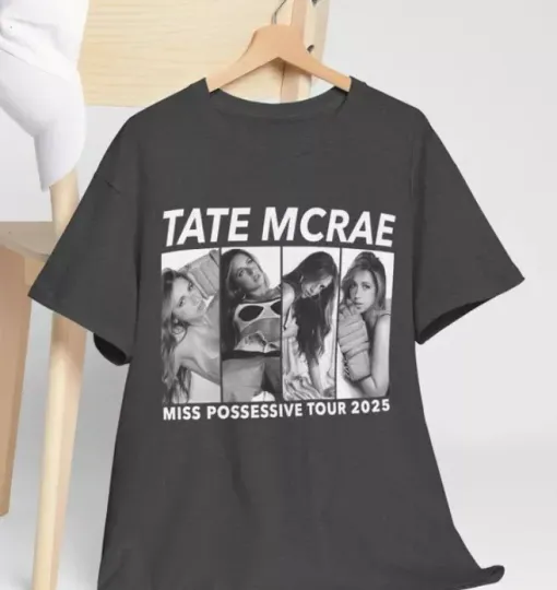 Discover Tate Mcrae t-shirt Tate Mcrae Miss Possessive World Tour 2025 print