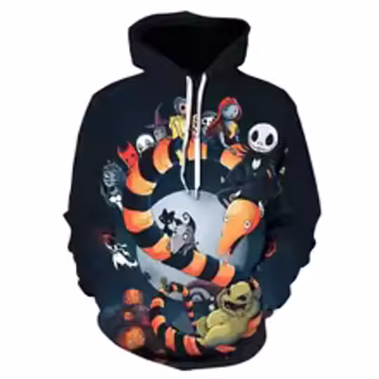 Discover Halloween 3D Print Hoodies Nightmare Before Christmas
