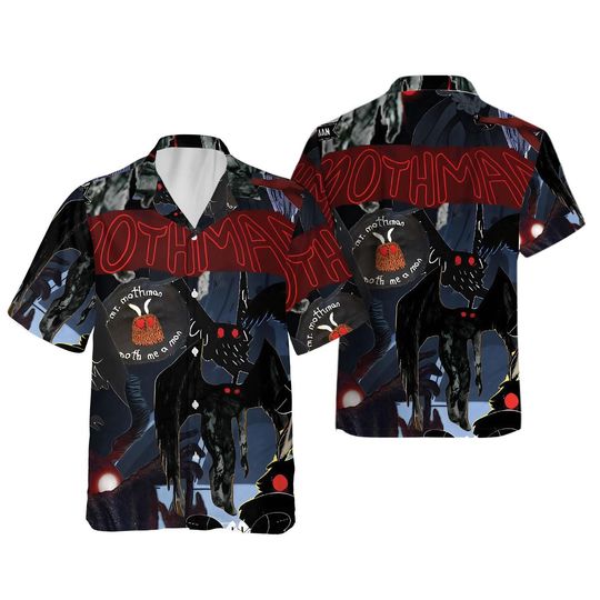 Discover Mothman Hawaiian Shirt Harbinger of Dooom Funny Cryptid Gift