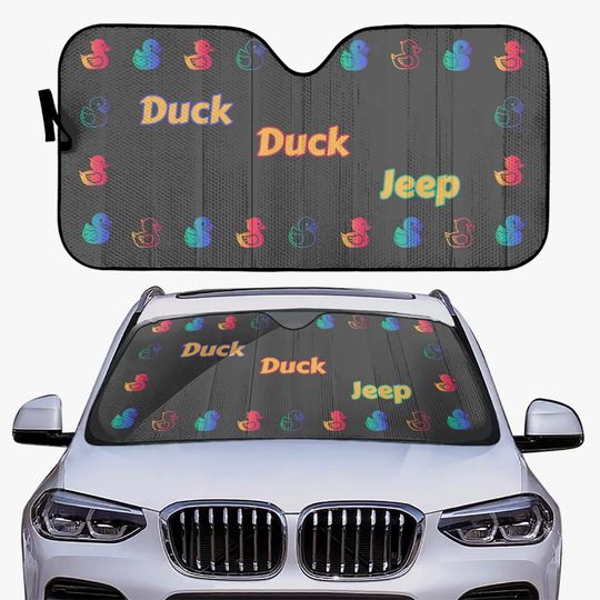 Discover Duck Duck Jeep Windshield Sun Shade | UV Protection