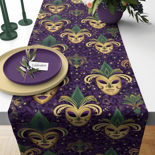 Discover Mardi Gras Table Runner, Home Decor Gifts