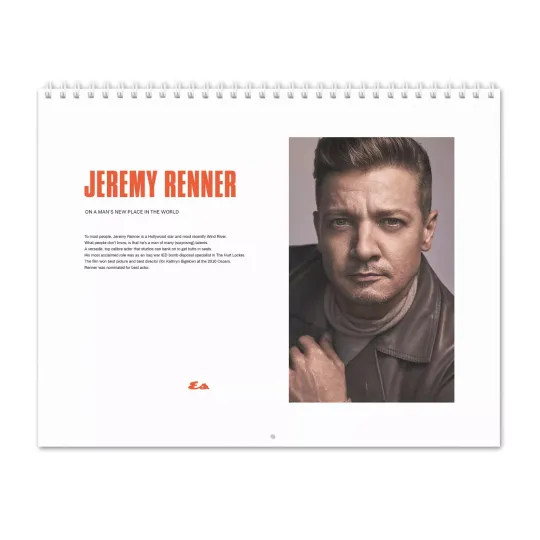 Discover Jeremy Renner On A Man's New Place In The World  - 2025 Calendar
