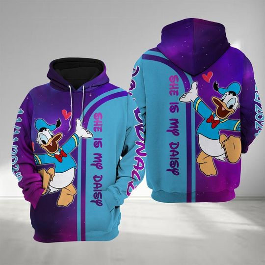 Discover Animated Duck Valentine Couple Matching 3D Hoodie