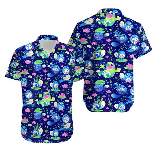Discover Poliwag Politoed Hawaiian Button-Up Shirt Poliwag Politoed Water Shirt Gift