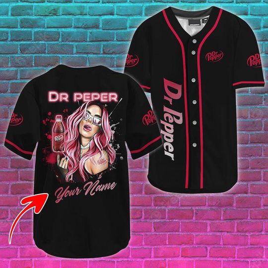 Discover Personalized Sweet Lady Dr Pepper Baseball Jersey - Dr Pepper Jersey Shirt
