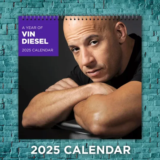 Discover Vin Diesel 2025 Music Calendar, 12-Month Celebrity Wall Calendar, Fan Gift