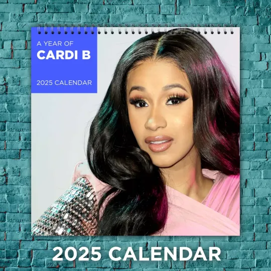 Discover Cardi B 2025 Music Calendar, 12-Month Celebrity Wall Calendar, Fan Gift
