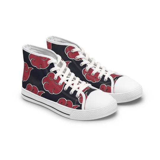 Discover Red Cloud Anime High Top Sneakers for Women, Stylish Japanese Graphic Shoes