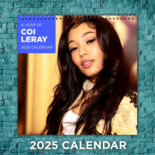 Discover Coi Leray 2025 Music Calendar, 12-Month Celebrity Wall Calendar, Fan Gift