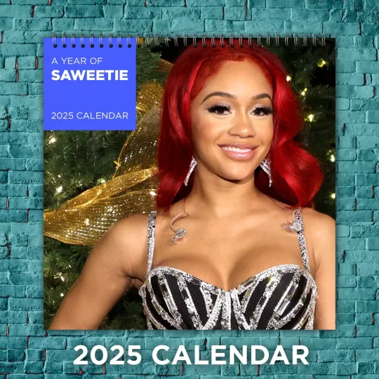 Discover Saweetie 2025 Music Calendar, 12-Month Celebrity Wall Calendar, Fan Gift