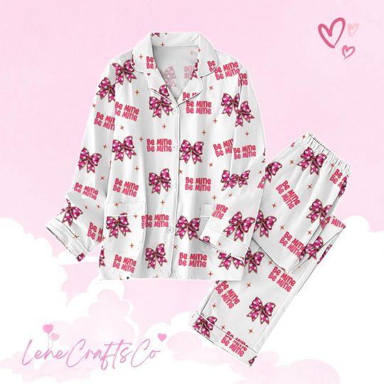 Discover Be Mine Holiday Pajamas, Coquette Valentine Pajama Set Women