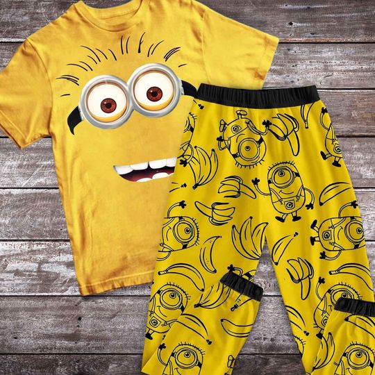 Discover Minions T-shirt Pajamas Sets, Pajamas for Adults & Kids