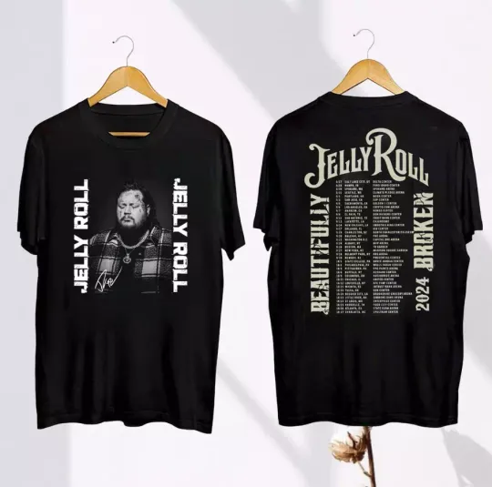 Discover Vintage Jelly Roll 2024 Tour Shirt, Jelly Roll The Beautifully Broken Tour 202