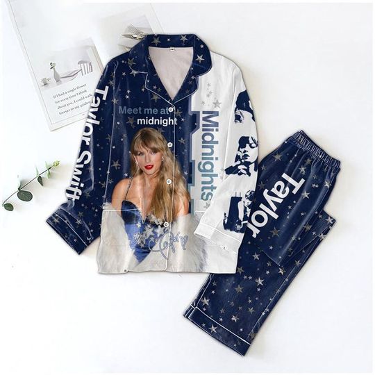 Discover Swiftie Christmas Satin Pajamas, World Tour Band Satin Pajamas