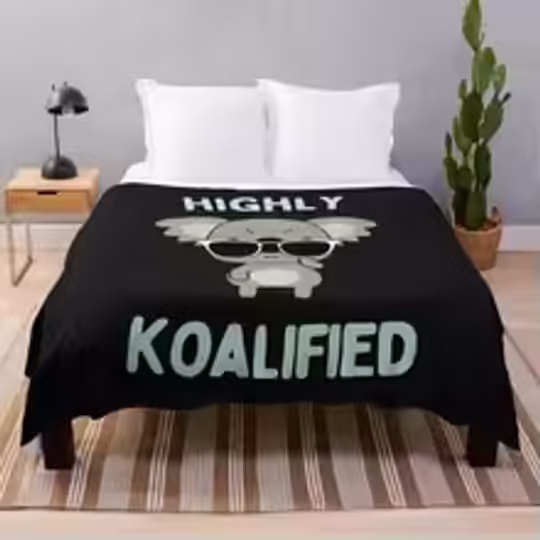 Discover Highly Koalified Bears Throw Blanket Flannel sofa bed Travel Blankets