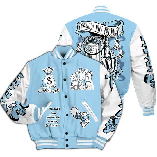 Discover Dunkare Legend Blue 11s Varsity Jacket - Paid In Full Baseball Jackets