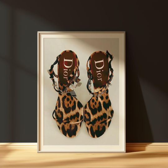 Discover Vintage Cheetah Heels Poster Print