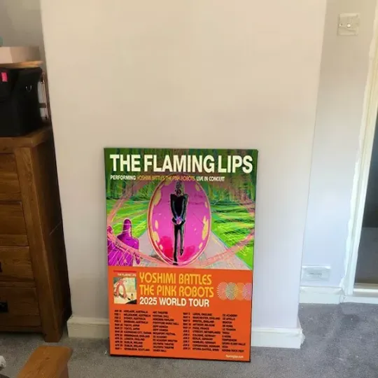 Discover New!!! The Flaming Lips 2025 World Tour Yoshimi Battles Poster