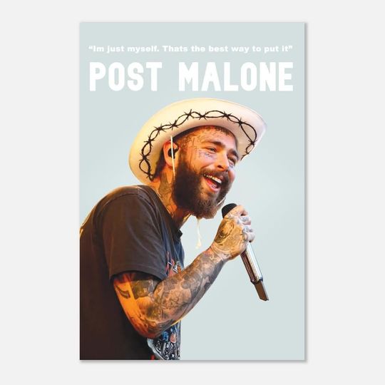 Discover Post Malone Tour Merch Premium Matte Vertical Posters