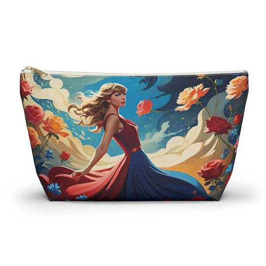 Discover Swiftie Art Makeup Bag, Eras Accessory Pouch w T-bottom