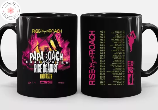 Discover Papa Roach And Rise Against Rise Of The Roach Tour 2025 Mug