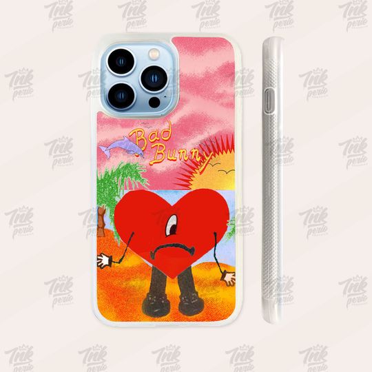 Discover Bad Bunny Heart Clear Transparent Phone Case, Un Verano Sin Ti Phone Case