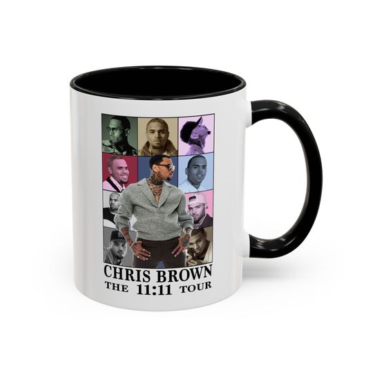 Discover Chris Brown world tour cup Chris Brown mug the 11:11 tour mugshot