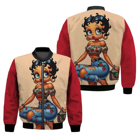 Discover Betty Boop Women's Bomber Jacket, Betty Boop Bomber Jacket